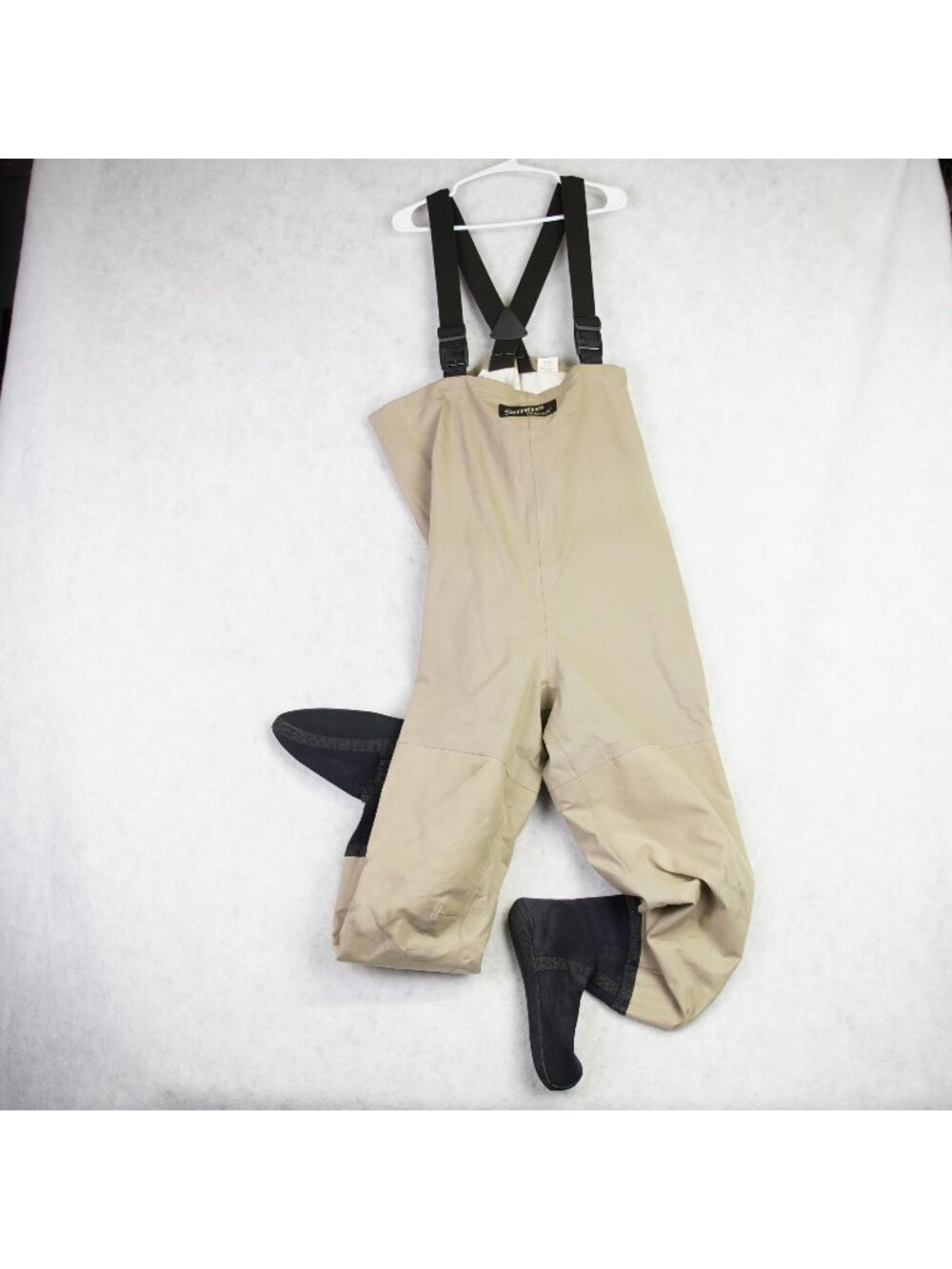 Simms GORE-TEX Chest Bib Waders Stockingfoot Breathable L-Short Beige Fishing